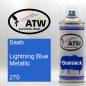 Preview: Saab, Lightning Blue Metallic, 270: 400ml Sprühdose, von ATW Autoteile West.